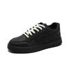 Men's Shoes Comfortable Breathable Casual Sports Outdoor Sneakers Black Flat Lace-Up Shoes Thick