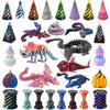 Impression 3D Pyramide Dragon Jouets Fidget Cône Passthrough Sculpture Spirale Antistress Modèle Animal Soulagement du Stress Jouet de Décompression