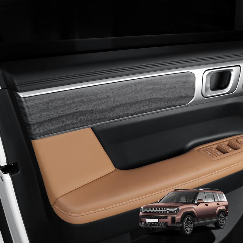 LHD/RHD For Hyundai Santa FE MX5 2024-2026 Car Tuning Carbon Fiber 4PCS Inner Door Panel Cover Trim Interior Accessories