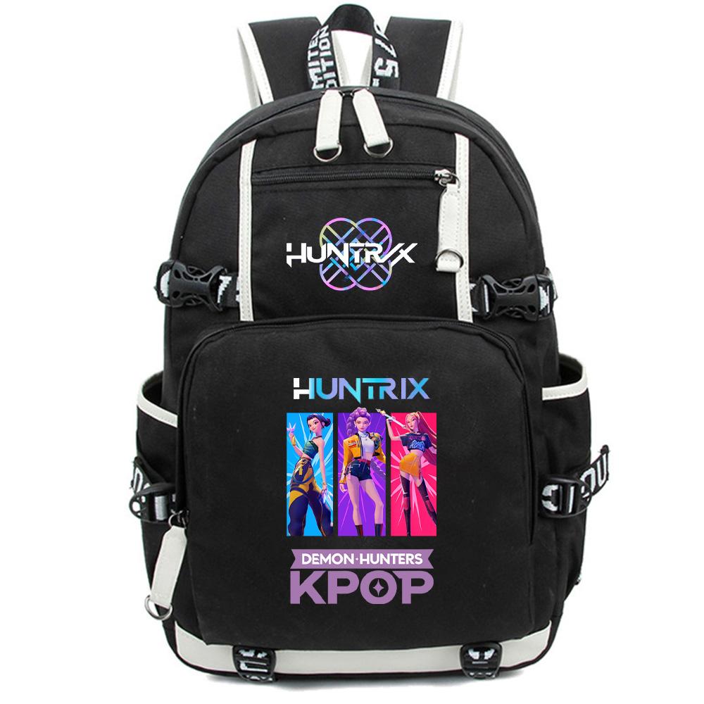 Anime Cartoon K-Pop Demon Hunters Backpack Large Capacity Bookbag for Student Boy Girl Schoolbag Outdoor Waterproof Laptop Travel Bag Mochila