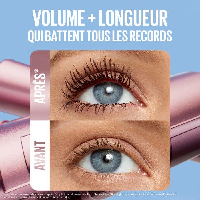 Mascara - MAYBELLINE NEW YORK - Sky High - Teinte Bordeaux - 7,2ml - Non Waterproof