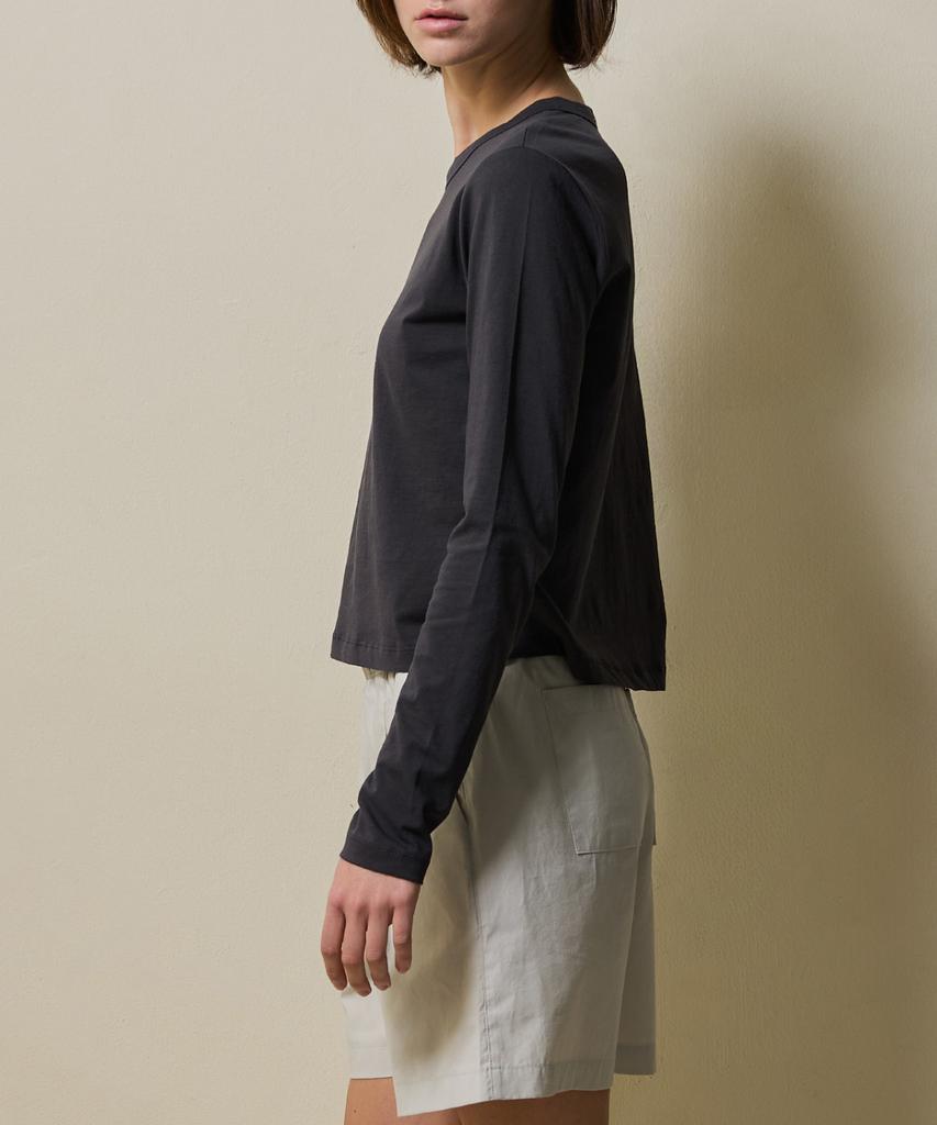 SHINE ON YOU Cotton Basic Long Sleeve T-Shirt_ Deep Charcoal
