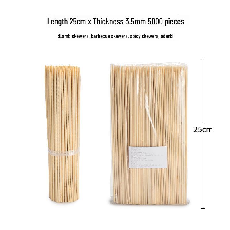 Disposable Bamboo Skewers for Meat, Kebab, Sausage, and Fried Skewers