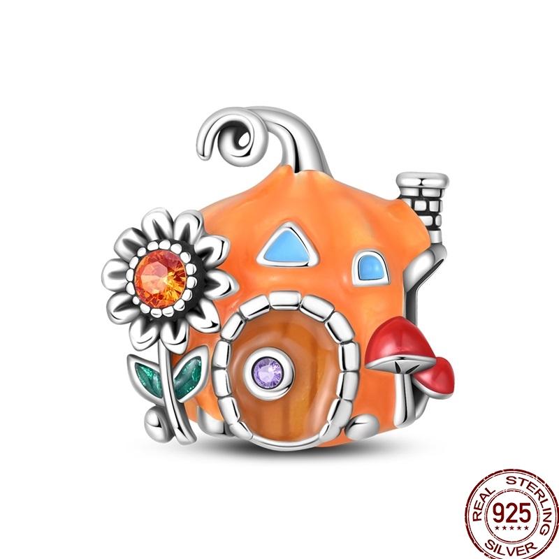 Original Copper Halloween Charms Pumpkin Doctor Skeleton Bead Pendant Fit 3Mm Bracelet Diy Jewelry Gift For Women