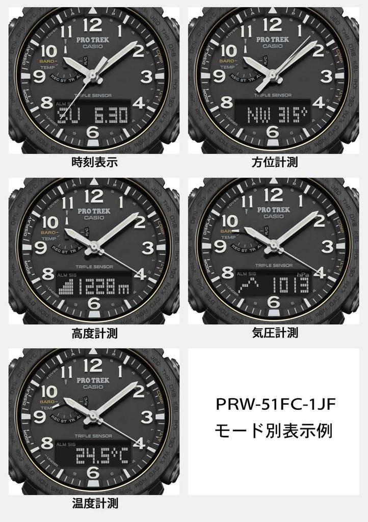 [Casio] Protrek PRW-51FC-1JF Men's Black