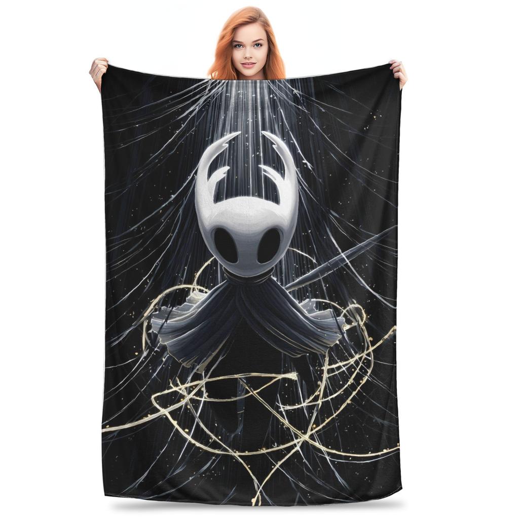Hollow Knight Fashion Digital Printed Blanket Warm Soft Plush Throw Blanket For Students Living Room Flannel Bedspread Bed Cover