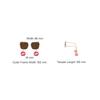Gucci Red Pendant Gold Frame Square Sunglasses Round Sunglasses Men Sunglasses GG0724S-002