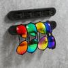 Yousheng Wall Mount Glasses Holder Self-adhesive Space Saving Sunglasses Organizer Display Rack Hanger Multi-Eyewear Storage Holder