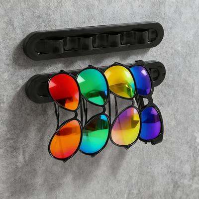 Yousheng Wall Mount Glasses Holder Self-adhesive Space Saving Sunglasses Organizer Display Rack Hanger Multi-Eyewear Storage Holder