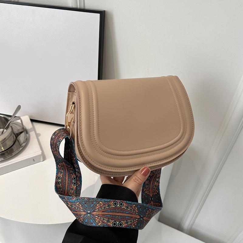 Fashion Small Flap Bag Designer Wide Strap Saddle Shoulder Bags Luxury PU Leather Crossbody Bag Trend Small Phone Purses ARI