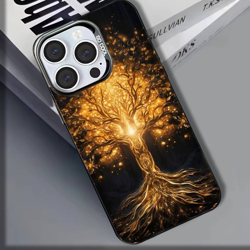 Tree of life Yggdrasil Phone Case For iPhone 16,15,14,13,12,11,8,7,Pro,Max,Plus,Mini,XS,SE Shockproof Matte Cover