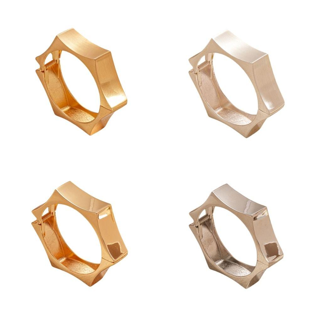 Zinc Zinc Alloy Metal Wide Open Bangle Matte/Glossy Exaggerated Bracelet Temperament Cuff Bangles  Gift
