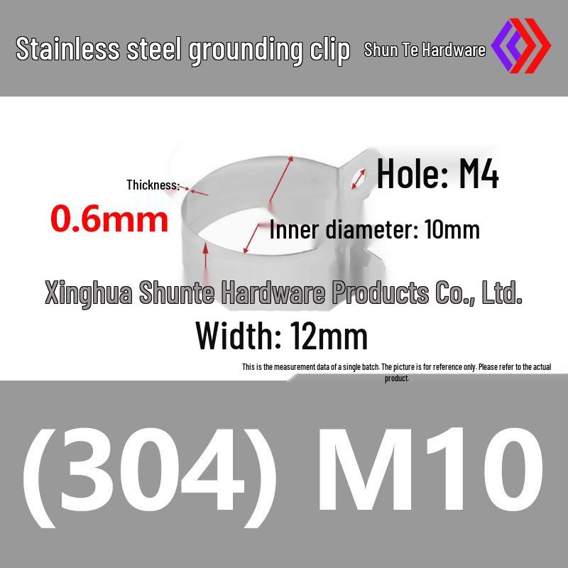 Stainless Steel Grounding Pipe Clamp with Screws & Nuts, M10-M115.