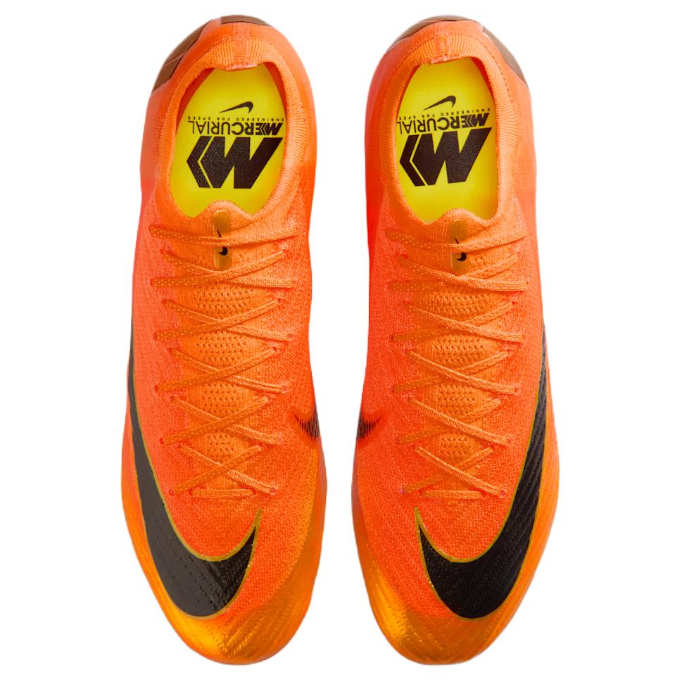 Nike Mercurial Vapor 16 Elite Comfortable FG Firm Ground Soccer Shoes Unisex Gold Yellow Black IO1555-800