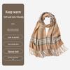 Korean Style Plaid Double-Sided Warm Thick Scarf for Couples and Students, Versatile Autumn/Winter Neck Warmer Shawl