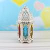 F26C European Decorative Candle Holder Christmas Lanterns Moroccan Hanging Lanterns Wrought Iron Tabletop Lanterns Decor