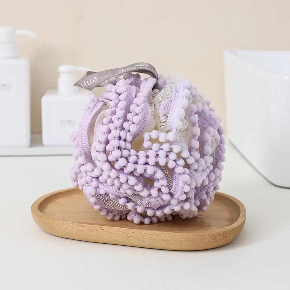 

Новый высококачественный шарик для душа с цветком-жемчужиной, не рассеивающий шарик для душа с цветком, симпатичное скрабирующее полотенце для ванны с пеной для женщин