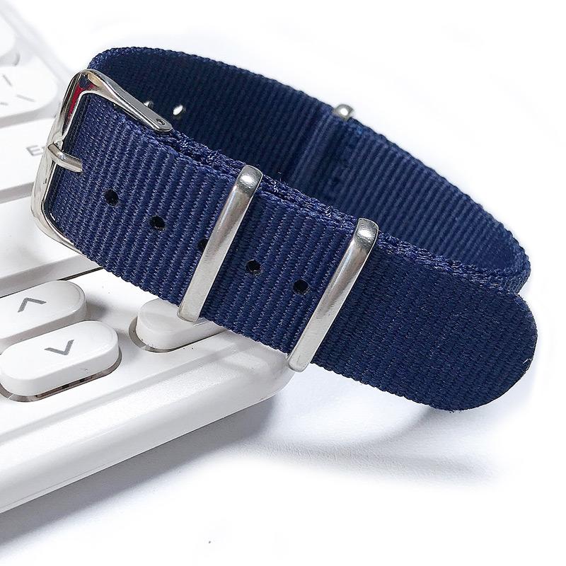 18MM 20MM 22MM Nylon Watch Band Sport Casual Straps Replacement With Stainless Steel Buckle For Men Women's Watch Accessories