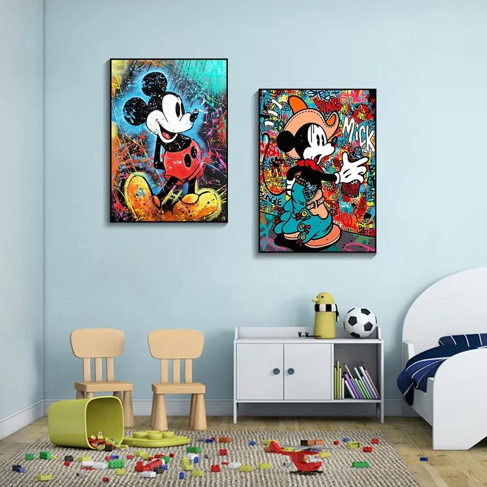 5D DIY Color Mickey Diamond Painting Kit Tidal Graffiti Cross Stitch Handmade Diamond Mosaic Embroidery Art Gift