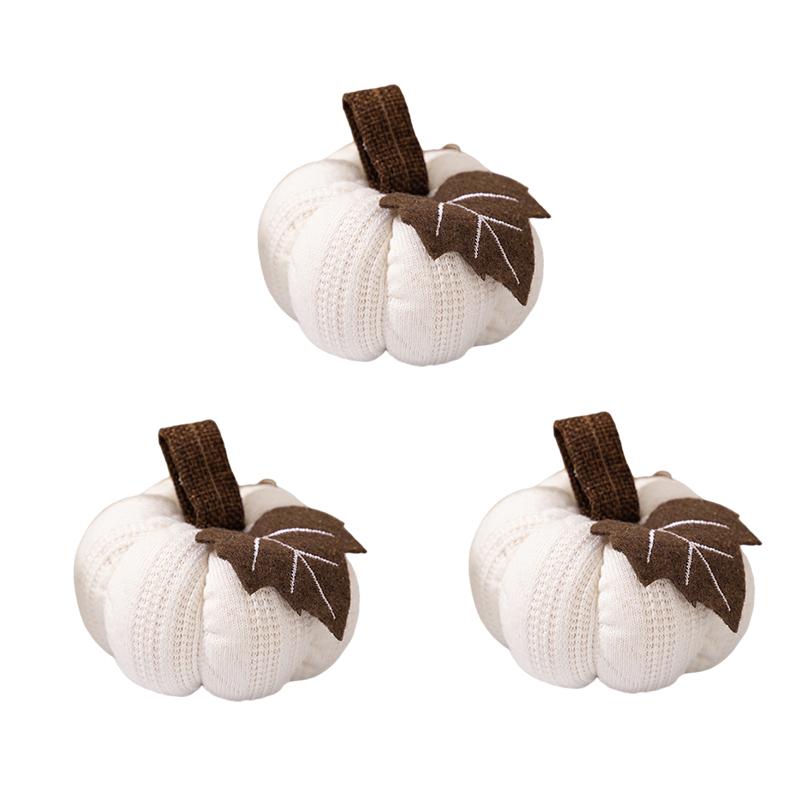 1/3ks Umělé podzimní dekorativní háčkované dýně pro rustikální statek Den díkůvzdání Sklizeň halloweenského stolu Centrální ozdoba Mantel Kitchen Decor