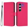 For TECNO Camon 40 Pro 4G Case Solid Color Wallet Leather Phone Cover with Strap