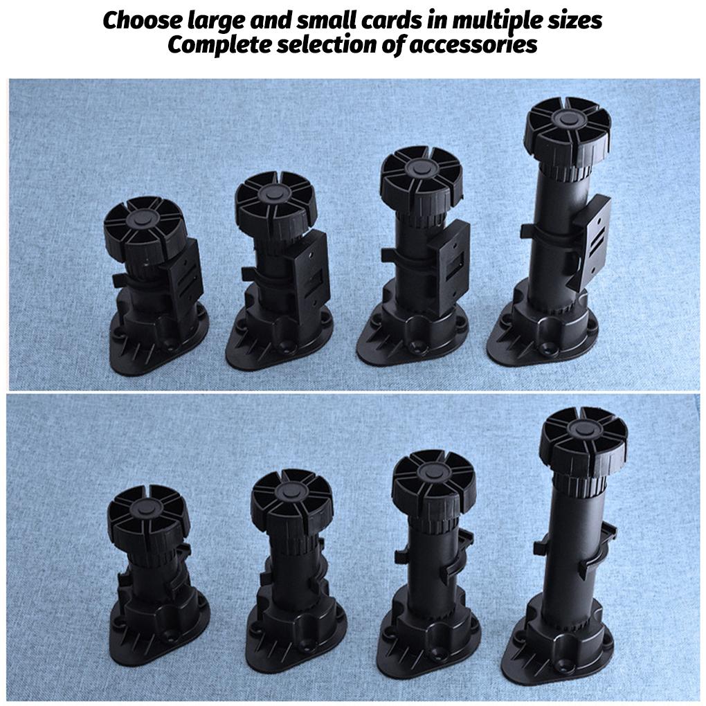 4 Pieces Adjustable Cabinet Wardrobe Closet Feet Bathroom Kitchen Chair Sofa Table Desk Nightstand Support Legs