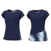 Game Pageant Size Short Dynamotion Officially Approved by the Japan Badminton Association Women's Tennis/Badminton Shirt, Blue, M, 62JAB206, Sleeve,