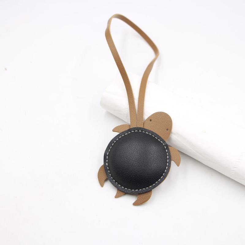 Handmade Faux Leather Cute Turtle Shaped Women'S Keychain Pendant Luggage Travel Pendant Bag Pendant