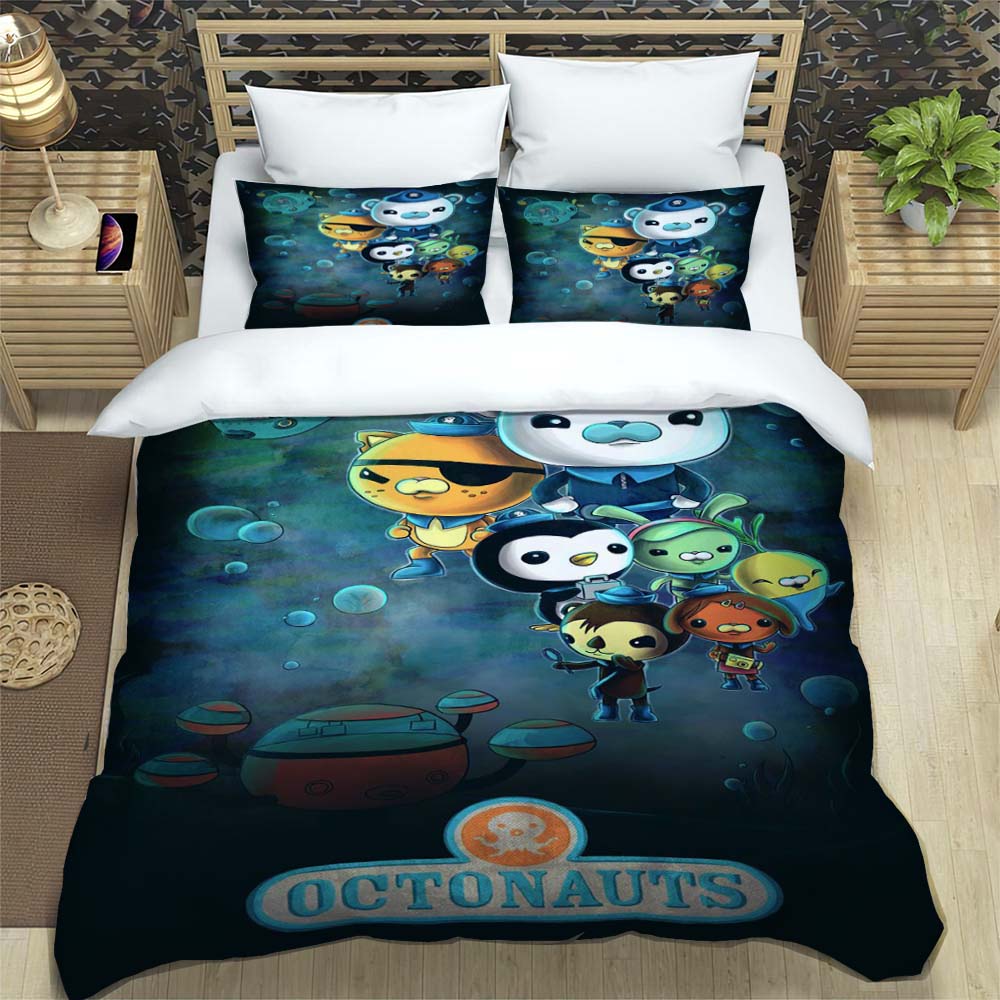 3D Octonauts Bedding Sets, Duvet Covers and Pillowcases, Bedroom Decor, Children's Gifts, Adult Single/double Beds.