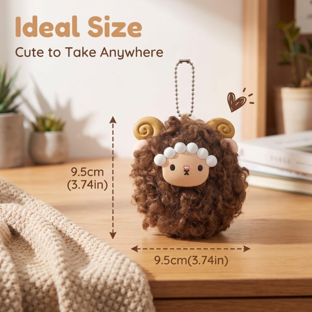 Mascot Lamb Miniature Plush Sheep Doll Soft Goat Year Pendant Fluffy Sheep Keychain Car Interior