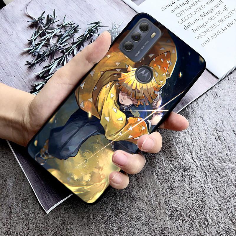 Demon Slayer Zenitsu Phone Case for Motorola Moto E32 E20 E40 G22 G52 G20 G30 G100 G60 G50 G10 GPure GStylus G9 One Action Macro