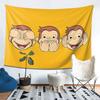 Curious George Tapestry Wall Hanging Aesthetic Home Decor Tapestries for Dorm Room