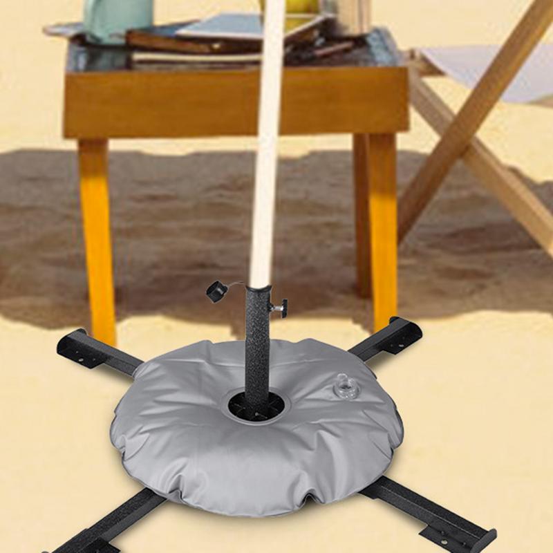Umbrella Base Heavy Duty Foldable Mount 22 Lbs Capacity Portable Patio Umbrella Stand With Fillable Water Bag For Outside Garden