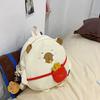 Cute Cartoon French Fries Capybaradesign Children Backpack With Plush Pendant For Casual Travel And School Use