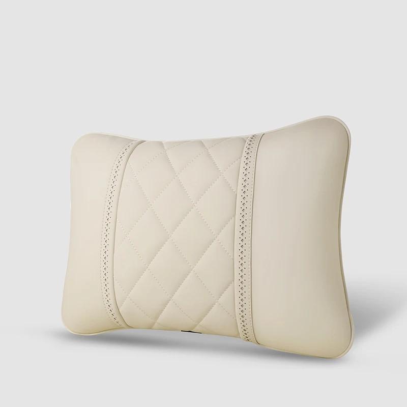NAPPA Leather Car Neck Pillow For Mercedes Benz Maybach S-Class Headrest Car Travel Rea Seat Support Cushion Interior Accessorie