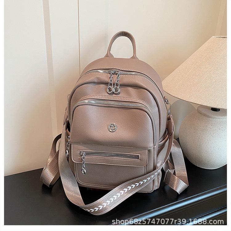 2025 New Fashion Korean Edition Fashion Casual Backpack Women's Versatile Large Capacity Travel Backpack Student School Bag Tide