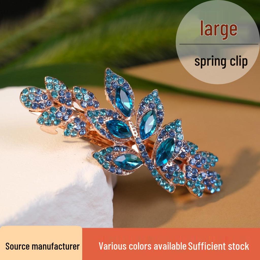 Koreanischer Kristall-Frühlingshaarclip: Elegantes, vielseitiges Damen-Pferdeschwanz-Accessoire