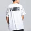 PUMA T Shirts Men's White Crew Neck Moderate Straight Fit (Unisex) T-Shirts 586045 02