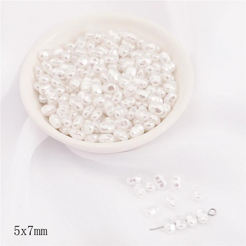Irregular ABS Imitation Pearls Beads Acrylic Loose Beads for Jewelry Making DIY Necklace Earrings Hairclip Bracelet Necklace