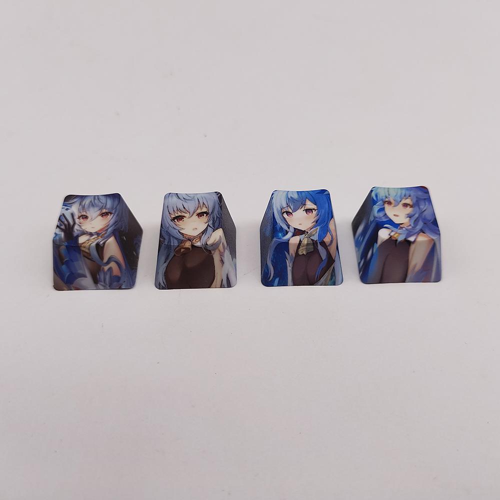 4Keys/Set R4 Keycap Hot Sublimate Key Cap Pbt Anime Cartoon Cute Custom Mechanical Keyboard Cap Decorative  Accessories