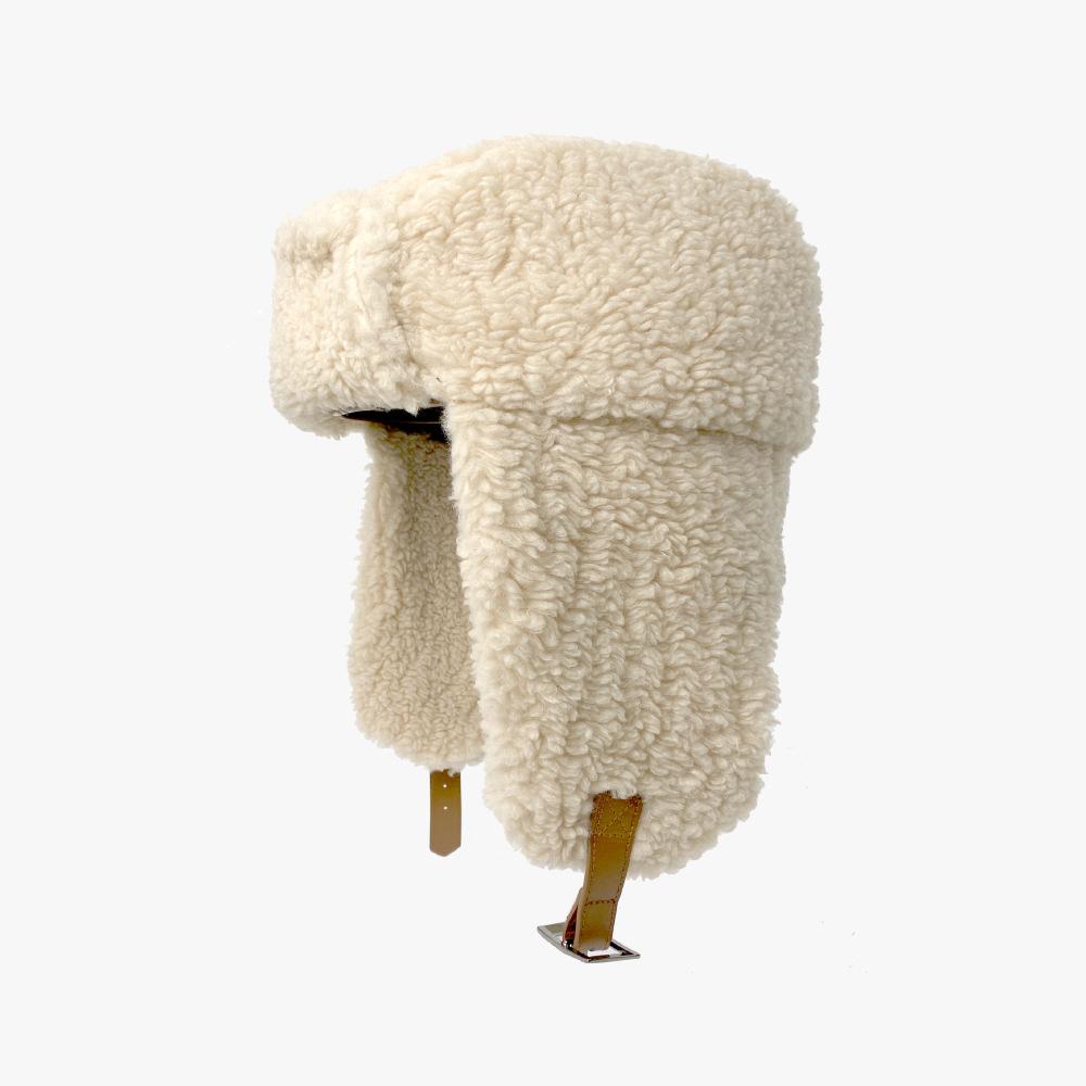 

New Winter Lei Feng Hat for Women Korean Version Plus Velvet Thickened Cold and Warm Outdoor Riding Versatile Hat for Men Lamb Velvet Adjustable