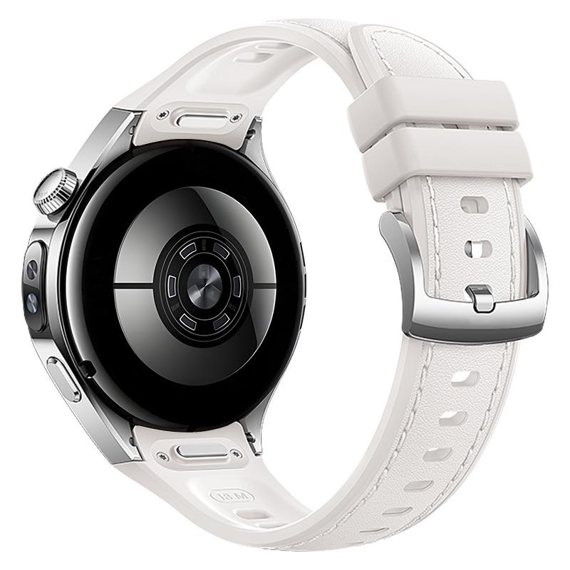 Silikon-Lederarmband für Huawei Watch 5 46MM Ohne Lücken Gummiarmband für Huawei Watch 5 42mm Unteres Schnellverschlussband