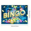 2D Banner 1 Piece Bingo Background Night Game Theme Suitable for Birthdays Festivals Parties