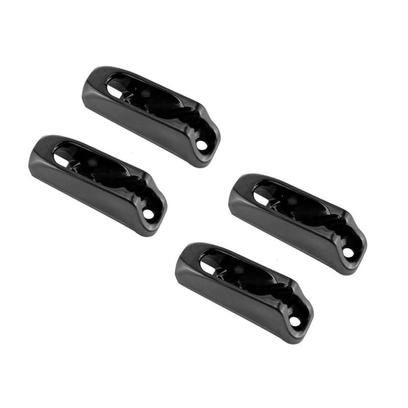 2 Stück/4 Stück Boots-Klemmpfaser Selbstsicherndes Seil Schwarzes Nylon Muschel-Klemmpfaser Seilspanner Läufer Kanufahren Kajak Surfen Marine