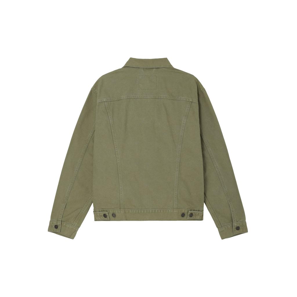 Levis Solid Color Polo Collar Long Sleeve Casual Jacket Men jackets Olive-Green 72334-0632