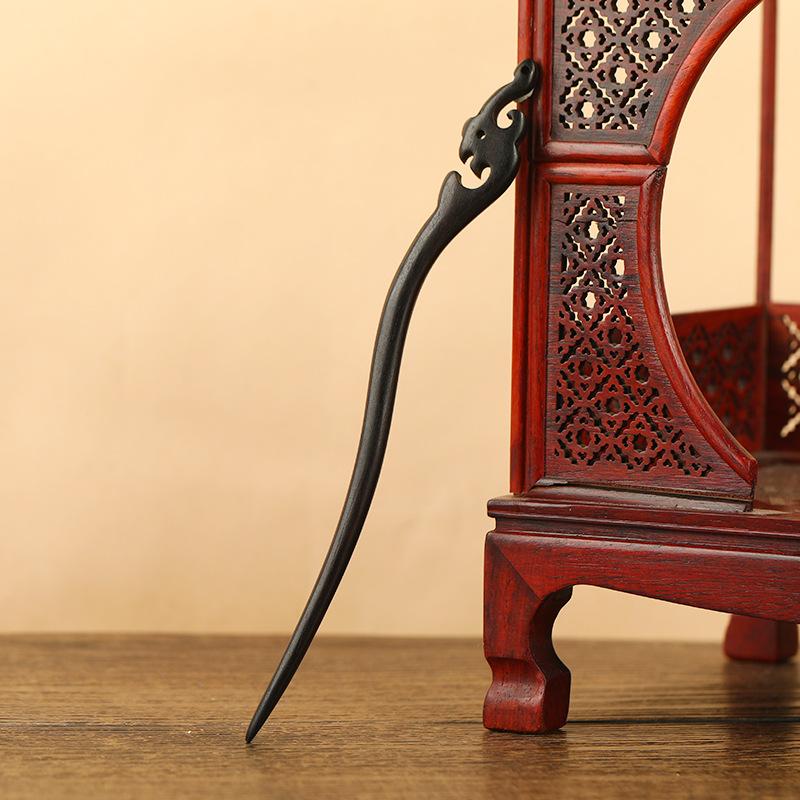 Ebony Hairpin, Ancient Hairpin, Simple Modern Disc Hairpin, Wooden Hairpin, Chinese Hanfu Cheongsam Headdress