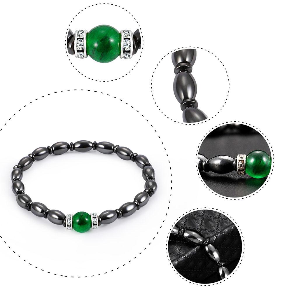 Fashion Simple Bracelet Black Gallstone 4PCS Bracelet Set for Women