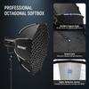 NEEWER 90cm Octagonal Softbox, Bowens Mount, Quick Setup, Foldable, with Diffuser/Grid/Bag, Compatible with Parabolic Softboxes: Aputure 120d, Godox S