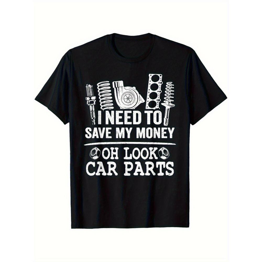 

Funny Auto Mechanic T-Shirt I Need to Save Oh Look at the Car Parts Piston Wrench Desi S