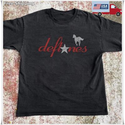 Deftones White Pony Stern Logo T-Shirt, Unisex Schwarzes T-Shirt, Größe S-5XL